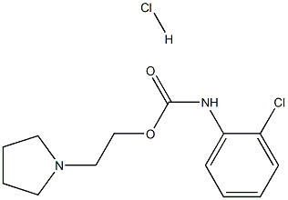 Carbamic acid,(2-chlorophenyl)-, 2-(1-pyrrolidinyl)ethyl ester, monohydrochloride (9CI) Struktur