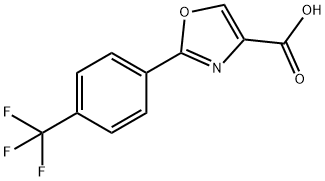 2-[4-(trifluoromethyl)phenyl]-1,3-oxazole-4-carboxylic acid Struktur