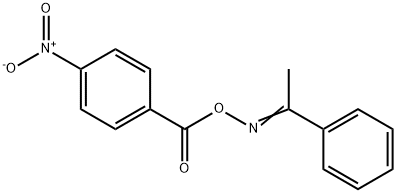 1-phenylethanone O-(4-nitrobenzoyl)oxime Struktur