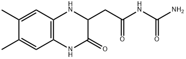 N-carbamoyl-2-(6,7-dimethyl-3-oxo-1,2,3,4-tetrahydroquinoxalin-2-yl)acetamide Struktur