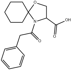 4-(2-phenylacetyl)-1-oxa-4-azaspiro[4.5]decane-3-carboxylic acid Struktur