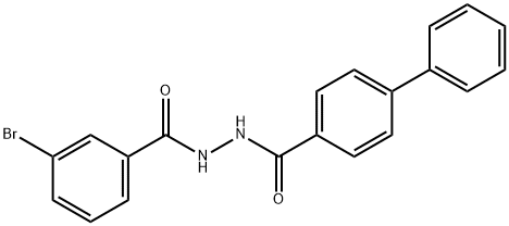 N'-(3-bromobenzoyl)-4-biphenylcarbohydrazide Struktur