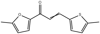 (2E)-1-(5-methylfuran-2-yl)-3-(5-methylthiophen-2-yl)prop-2-en-1-one Struktur