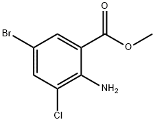 2-Amino-5-bromo-3-chloro-benzoic acid methyl ester Struktur