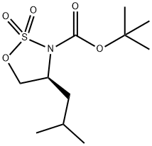 (S)-3-Boc-4-isobutyl-1,2,3-oxathiazolidine 2,2-dioxide Struktur