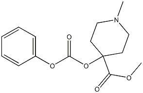 4-Piperidinecarboxylicacid, 1-methyl-4-[(phenoxycarbonyl)oxy]-, methyl ester Struktur