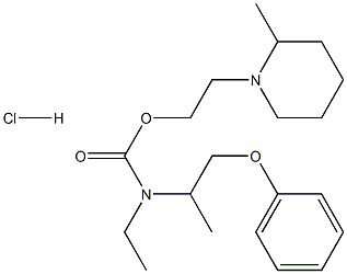 Carbamic acid,ethyl(1-methyl-2-phenoxyethyl)-, 2-(2-methyl-1-piperidinyl)ethyl ester,monohydrochloride (9CI) Struktur