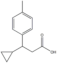 3-cyclopropyl-3-(4-methylphenyl)propanoic acid Struktur