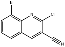 8-bromo-2-chloroquinoline-3-carbonitrile Struktur