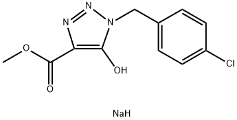 Sodium 1-(4-chlorobenzyl)-4-(methoxycarbonyl)-1H-1,2,3-triazol-5-olate Struktur