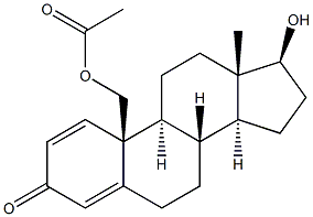 Androsta-1,4-dien-3-one,19-(acetyloxy)-17-hydroxy-, (17b)- (9CI) Struktur