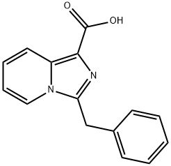 3-benzylimidazo[1,5-a]pyridine-1-carboxylic acid Struktur