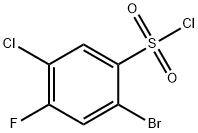 2-Bromo-5-chloro-4-fluorobenzenesulfonyl chloride Struktur