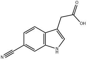 2-(6-Cyano-1H-indol-3-yl)acetic acid Struktur