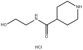 N-(2-hydroxyethyl)piperidine-4-carboxamide:hydrochloride Struktur