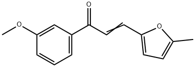 (2E)-1-(3-methoxyphenyl)-3-(5-methylfuran-2-yl)prop-2-en-1-one Struktur