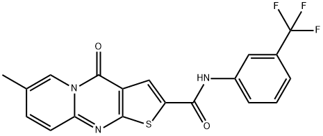 7-methyl-4-oxo-N-(3-(trifluoromethyl)phenyl)-4H-pyrido[1,2-a]thieno[2,3-d]pyrimidine-2-carboxamide Struktur