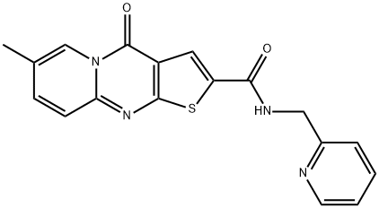 7-methyl-4-oxo-N-(pyridin-2-ylmethyl)-4H-pyrido[1,2-a]thieno[2,3-d]pyrimidine-2-carboxamide Struktur