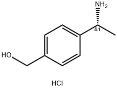 [4-[(1R)-1-aminoethyl]phenyl]methanol:hydrochloride Struktur