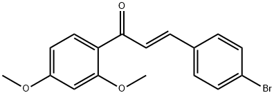 (2E)-3-(4-bromophenyl)-1-(2,4-dimethoxyphenyl)prop-2-en-1-one Struktur