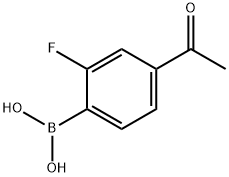 4-ACETYL-2-FLUOROPHENYLBORONIC ACID Struktur