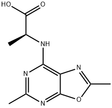 L-Alanine, N-(2,5-dimethyloxazolo[5,4-d]pyrimidin-7-yl)- Struktur