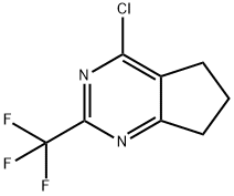 4-chloro-2-(trifluoromethyl)-6,7-dihydro-5H-cyclopenta[d]pyrimidine Struktur