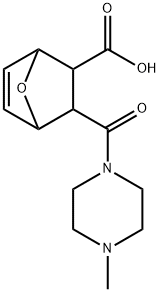 2-(4-methylpiperazine-1-carbonyl)-7-oxabicyclo[2.2.1]hept-5-ene-3-carboxylic acid Struktur