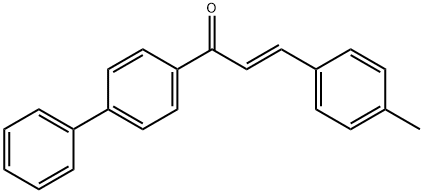 (2E)-1-{[1,1-biphenyl]-4-yl}-3-(4-methylphenyl)prop-2-en-1-one Struktur