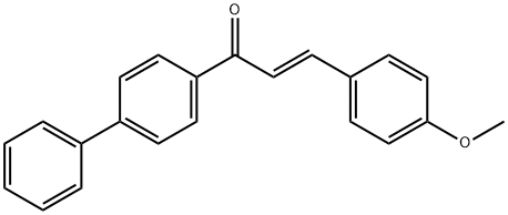 (2E)-1-{[1,1-biphenyl]-4-yl}-3-(4-methoxyphenyl)prop-2-en-1-one Struktur