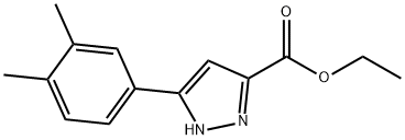 ethyl 5-(3,4-dimethylphenyl)-1H-pyrazole-3-carboxylate Struktur