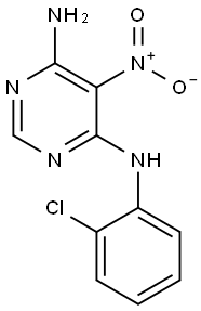 N4-(2-chlorophenyl)-5-nitropyrimidine-4,6-diamine Struktur