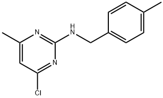 4-chloro-6-methyl-N-(4-methylbenzyl)pyrimidin-2-amine Struktur