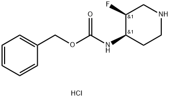 BENZYL N-[(3S,4R)-3-FLUOROPIPERIDIN-4-YL]CARBAMATE HCL Struktur