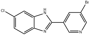 2-(5-bromopyridin-3-yl)-6-chloro-1H-1,3-benzodiazole Struktur