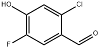 2-CHLORO-5-FLUORO-4-HYDROXYBENZALDEHYDE Struktur