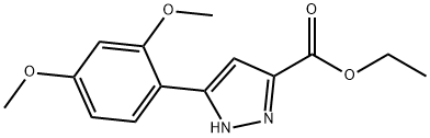 ethyl 5-(2,4-dimethoxyphenyl)-1H-pyrazole-3-carboxylate Struktur