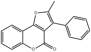 2-Methyl-3-phenyl-furo[3,2-c]chromen-4-one Struktur