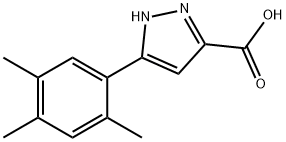 5-(2,4,5-trimethylphenyl)-1H-pyrazole-3-carboxylic acid Struktur