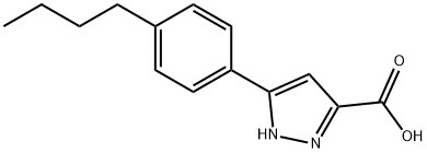 5-(4-butylphenyl)-1H-pyrazole-3-carboxylic acid Struktur