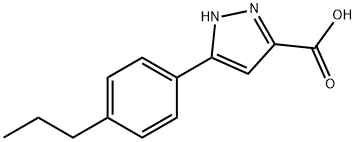 5-(4-propylphenyl)-1H-pyrazole-3-carboxylic acid Struktur