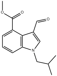 3-Formyl-1-isobutyl-1H-indole-4-carboxylic acid methyl ester Struktur