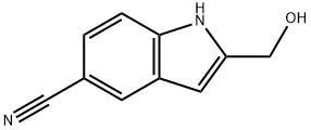 1H-Indole-5-carbonitrile, 2-(hydroxymethyl)- Struktur