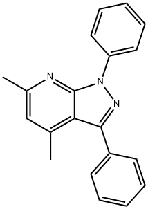 4,6-dimethyl-1,3-diphenylpyrazolo[3,4-b]pyridine Struktur