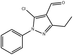 5-chloro-3-ethyl-1-phenyl-1H-pyrazole-4-carbaldehyde Struktur