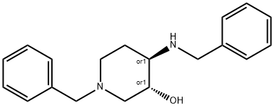 (3R,4R)-1-BENZYL-4-(BENZYLAMINO)PIPERIDIN-3-OL Struktur