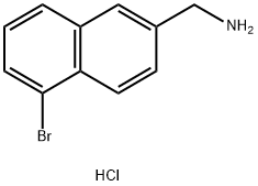 (5-bromonaphthalen-2-yl)methanamine:hydrochloride Struktur