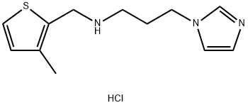 [3-(1H-imidazol-1-yl)propyl][(3-methylthiophen-2-yl)methyl]amine hydrochloride Struktur