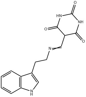 5-{[2-(1H-Indol-3-yl)-ethylimino]-methyl}-pyrimidine-2,4,6-trione Struktur