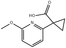 1-(6-Methoxypyridin-2-yl)cyclopropane-1-carboxylic acid Struktur